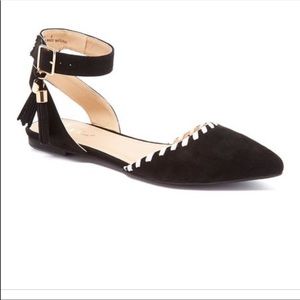 MIXX SHUZ Black Pica Tassel flat size 7